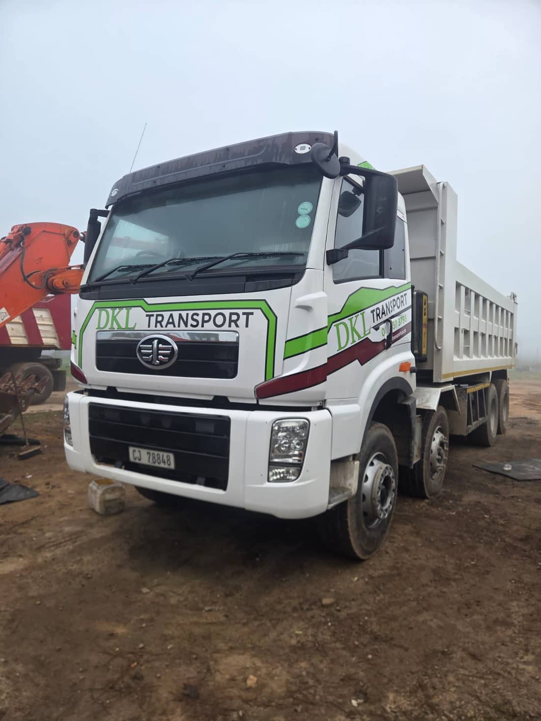 DKL tipper truck on construction site